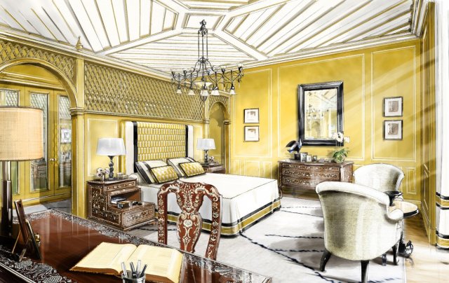 illustration Chambre - Résidence privée Marrakech - concept PINTO Paris