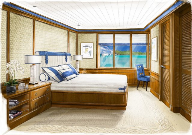 Chambre simple yacht - concept PINTO Paris