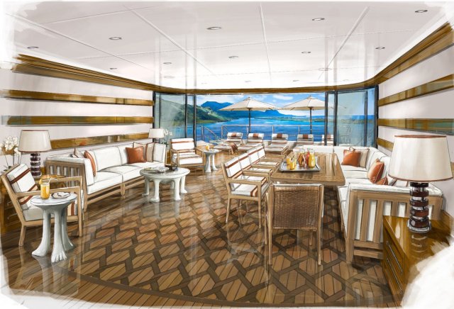 Salon "Sun Deck" - yacht - concept PINTO Paris