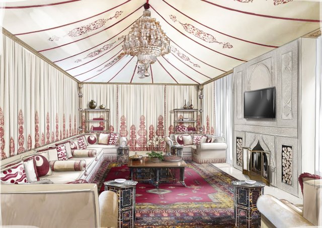 illustration Salon privé - Tente Doha - concept A Mandour